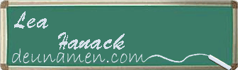 Lea Hanack Visitenkarte